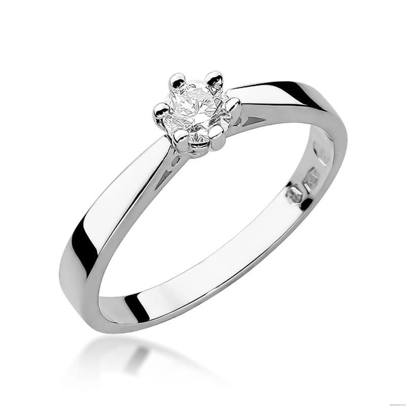 Pierścionek W229B Diament 0,20ct białe złoto