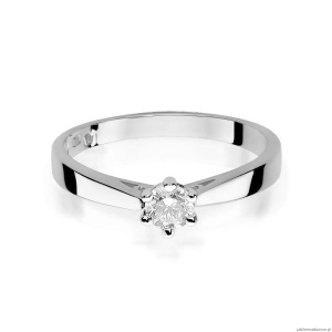 Pierścionek W229B Diament 0,20ct białe złoto