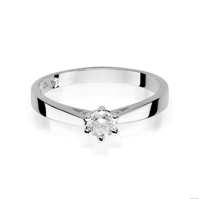 Pierścionek W229B Diament 0,20ct białe złoto