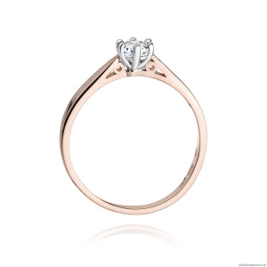 Pierścionek W229B Diament 0,20ct różowe złoto