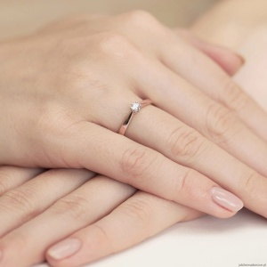 Pierścionek W229B Diament 0,20ct różowe złoto