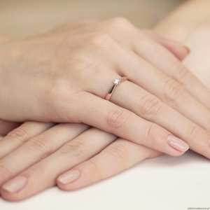 Pierścionek W229 Diament 0,12ct różowe złoto