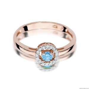 Pierścionek W238 Topaz 0,15ct różowe złoto