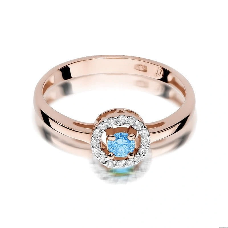 Pierścionek W238 Topaz 0,15ct różowe złoto