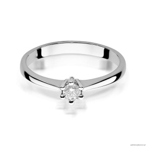 Pierścionek W256 Diament 0,20ct białe złoto