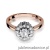 Pierścionek W284 Biały Szafir 0,60ct różowe złoto