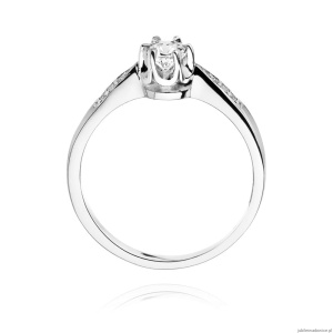 Pierścionek W291 Diament 0,23ct białe złoto
