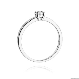 Pierścionek W292 Diament 0,15ct białe złoto