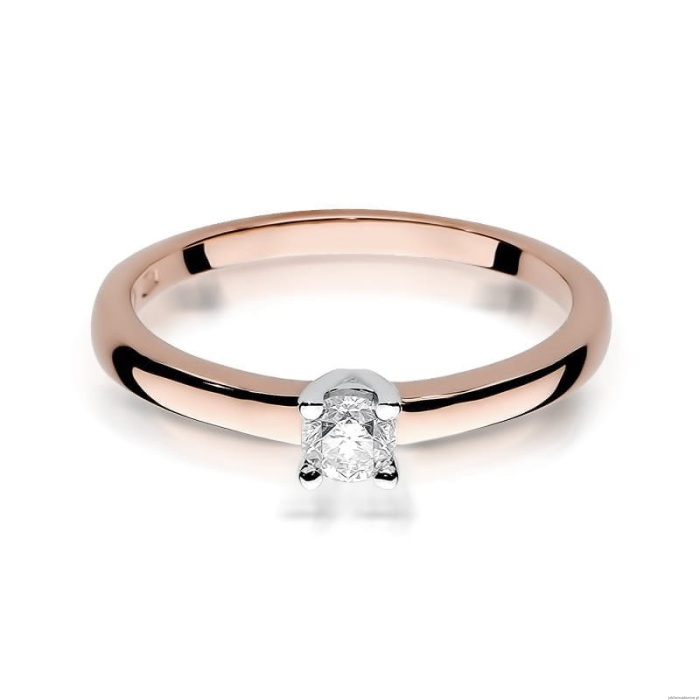 Pierścionek W292 Diament 0,25ct różowe złoto