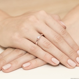 Pierścionek W292 Diament 0,25ct różowe złoto
