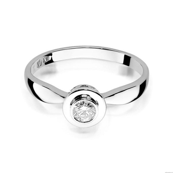 Pierścionek W294 Diament 0,25ct białe złoto