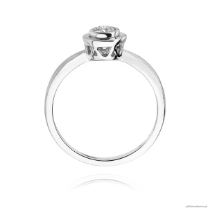 Pierścionek W294 Diament 0,25ct białe złoto
