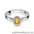 Pierścionek W301 Cytryn 0,60ct żołte złoto