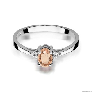 Pierścionek W301 Morganit 0,40ct białe złoto