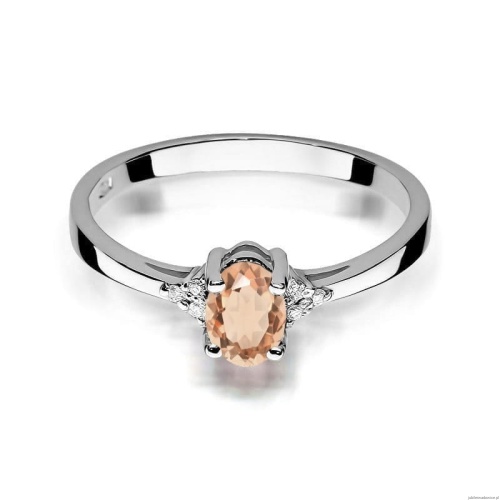 Pierścionek W301 Morganit 0,40ct białe złoto