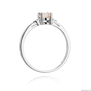 Pierścionek W301 Morganit 0,40ct białe złoto