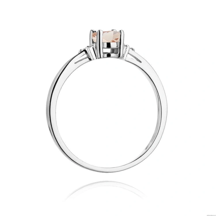 Pierścionek W301 Morganit 0,40ct białe złoto