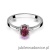 Pierścionek W301 Rodolit 0,50ct białe złoto