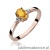 Pierścionek W301 Cytryn 0,60ct żołte złoto