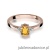 Pierścionek W301 Cytryn 0,60ct żołte złoto