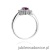 Pierścionek W303 Rodolit 0,50ct białe złoto