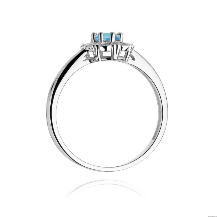 Pierścionek W304 Topaz London Blue 0,50ct białe złoto