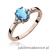 Pierścionek W308 Topaz 0,90ct różowe złoto