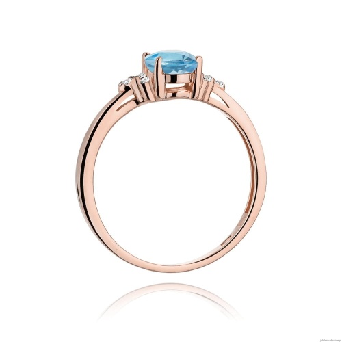 Pierścionek W308 Topaz 0,90ct różowe złoto