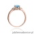 Pierścionek W308 Topaz 0,90ct różowe złoto