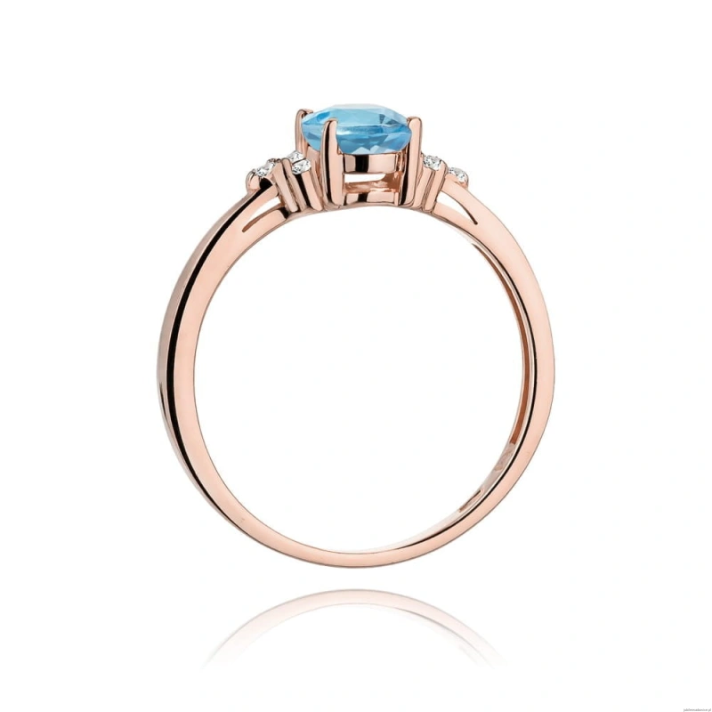Pierścionek W308 Topaz 0,90ct różowe złoto