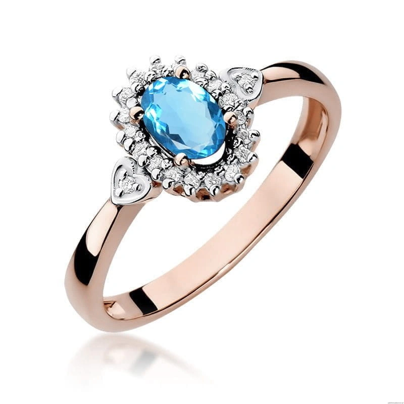 Pierścionek W312 Topaz 0,50ct różowe złoto