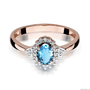 Pierścionek W312 Topaz 0,50ct różowe złoto