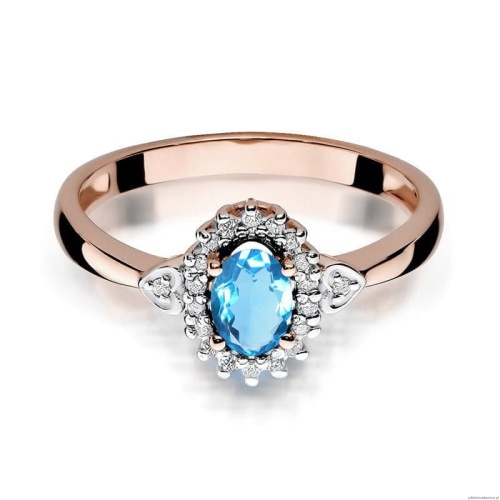 Pierścionek W312 Topaz 0,50ct różowe złoto