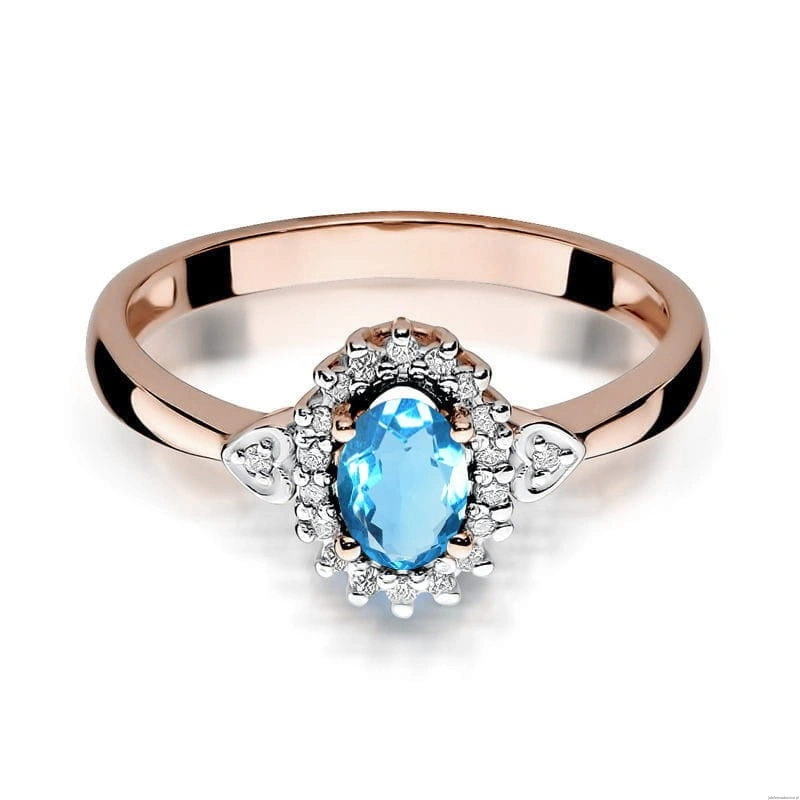 Pierścionek W312 Topaz 0,50ct różowe złoto