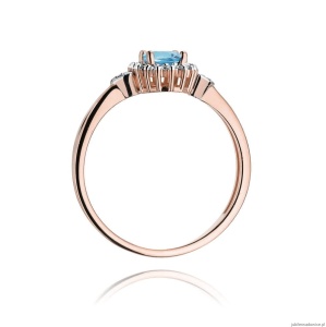 Pierścionek W312 Topaz 0,50ct różowe złoto
