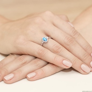 Pierścionek W312 Topaz 0,50ct różowe złoto