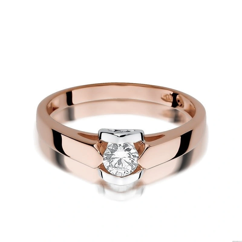 Pierścionek W320 Diament 0,30ct różowe złoto