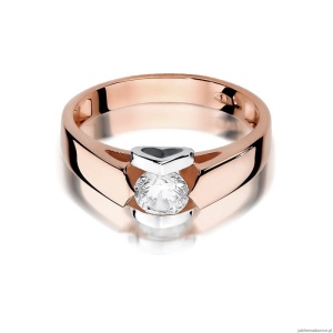 Pierścionek W320 Diament 0,50ct różowe złoto