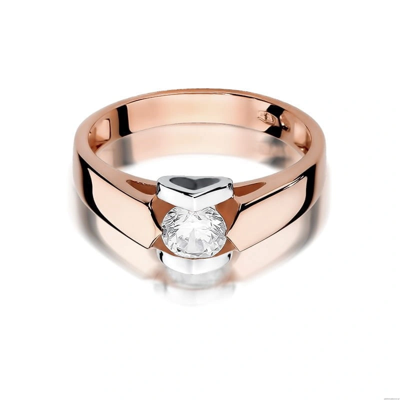 Pierścionek W320 Diament 0,50ct różowe złoto