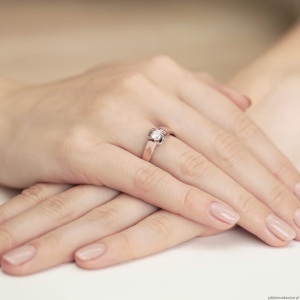 Pierścionek W320 Diament 0,50ct różowe złoto