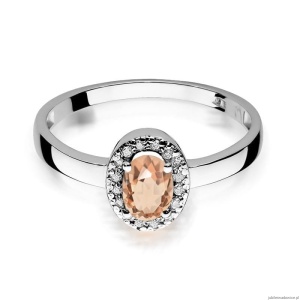 Pierścionek W330 Morganit 0,40ct białe złoto