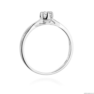 Pierścionek W340B Diament 0,20ct białe złoto