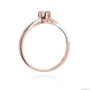 Pierścionek W340B Diament 0,20ct różowe złoto