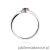 Pierścionek W346 Rubin 0,15ct białe złoto