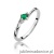 Pierścionek W346 Szmaragd 0,15ct białe złoto
