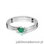 Pierścionek W346 Szmaragd 0,15ct białe złoto
