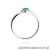 Pierścionek W346 Szmaragd 0,15ct białe złoto
