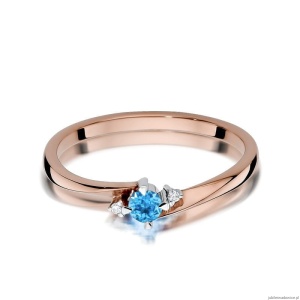 Pierścionek W346 Topaz 0,15ct różowe złoto