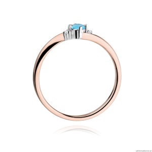 Pierścionek W346 Topaz 0,15ct różowe złoto