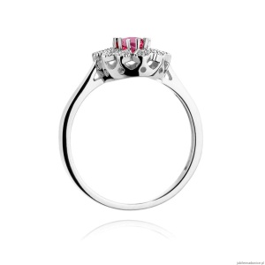 Pierścionek W354 Rodolit 0,50ct białe złoto